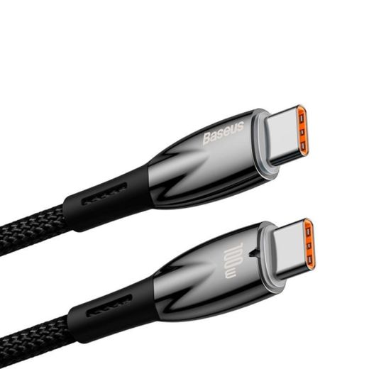 Кабель Baseus Glimmer Series Fast Charging Data Cable Type-C to Type-C 100W 2м Black (CADH000801)												