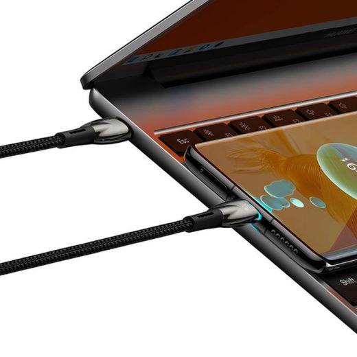 Кабель Baseus Glimmer Series Fast Charging Data Cable Type-C to Type-C 100W 2м Black (CADH000801)												