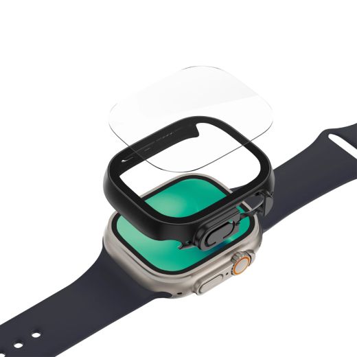 Защитное стекло с бампером AMAZINGthing Marsix Pro Black для Apple Watch Ultra | Ultra 2 49мм