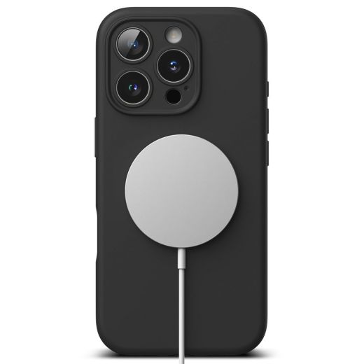 Силіконовий чохол Ringke Silicone Magnetic Black для iPhone 16 Pro Max