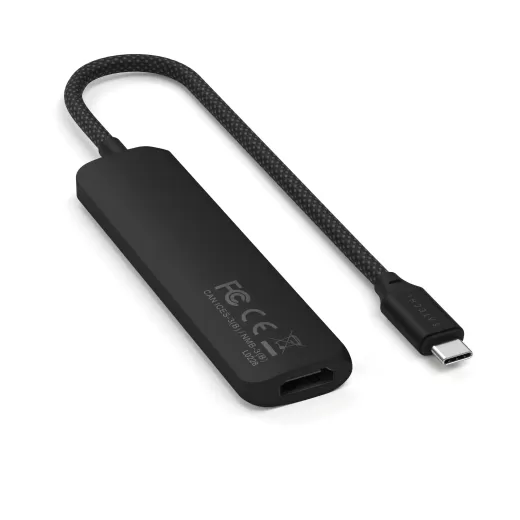 Адаптер Satechi 4 в 1 USB-C Slim Multiport Adapter 4K Black (ST-P4SK)