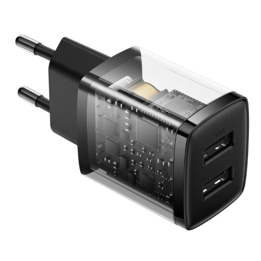 Зарядний пристрій Baseus Compact Charger 2U 10.5W Black (CCXJ010201)