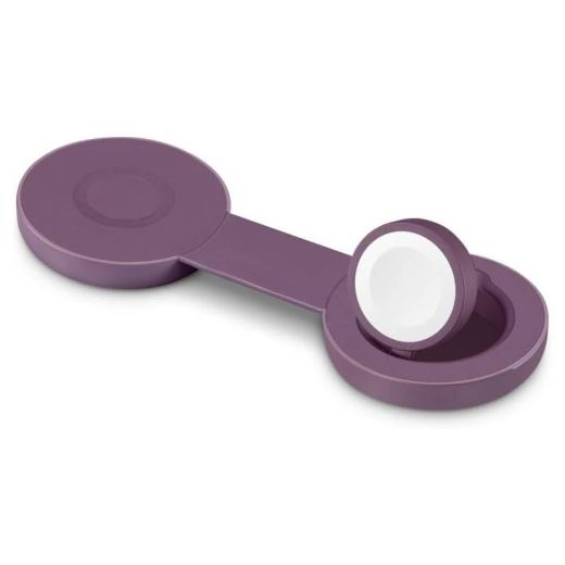 Беспроводная зарядка Twelve South ButterFly SE 2 в 1 Qi2 Charger Midnight Plum