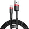Кабель Baseus Cafule Cable USB to Type-C 3A 0.5 м Black/Red (CATKLF-A91)