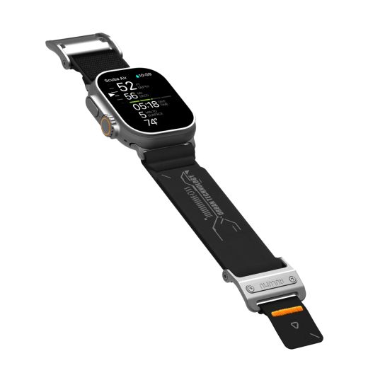 Ремінець Aulumu A11 Mag Buckle Slim Band Silver Black для Apple Watch 49мм | 45мм | 44мм