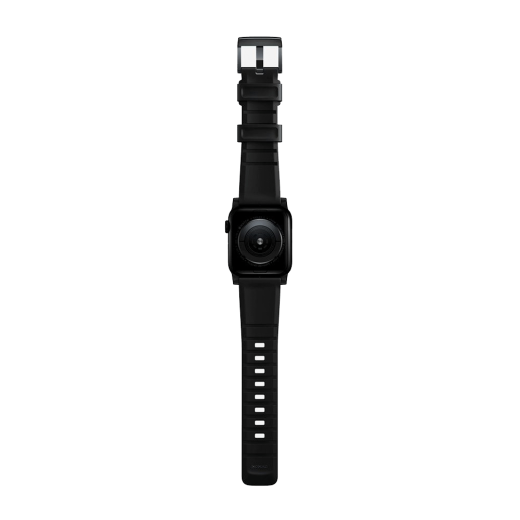 Силіконовий ремінець Nomad Rugged Band Black Rubber / Black Hardware для Apple Watch 49мм | 45мм | 44мм