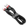 Кабель Baseus Cafule USB 2.0 to Lightning 2.4A 1m Black/Red (CALKLF-B19)