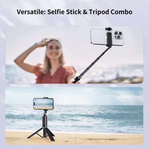 Палка для селфі на штативі Atumtek Premium Mini 80 см Phone Tripod Selfie Stick Red