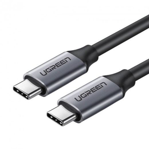 Кабель UGREEN US161 USB 3.1 Type C to Type C Cable Nickel Plating Alum. Shell 1.5m Gray (50751)