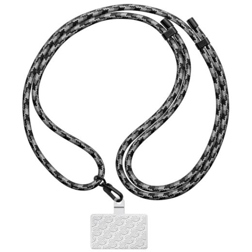 Ремінець для смартфону ArmorStandart Rope Black Monochrome with Clear holder (ARM76091)