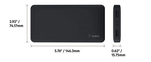 Павербанк (Зовнішній акумулятор) Belkin Pocket Power 15000mAh Black