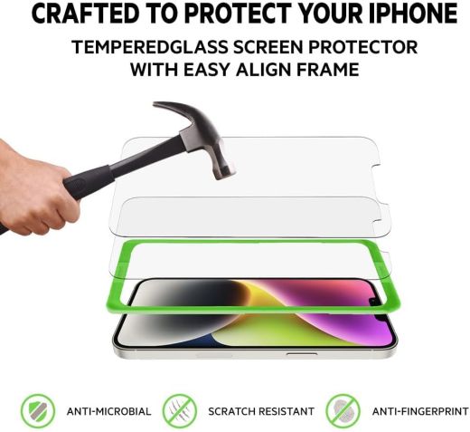 Захисне скло Belkin TemperedGlass Treated Screen Protector (2 Pack) для iPhone 15 (OVA143zz)