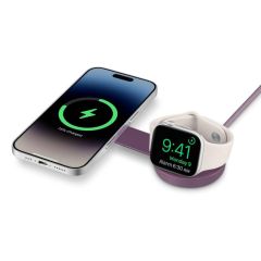 Беспроводная зарядка Twelve South ButterFly SE 2 в 1 Qi2 Charger Midnight Plum