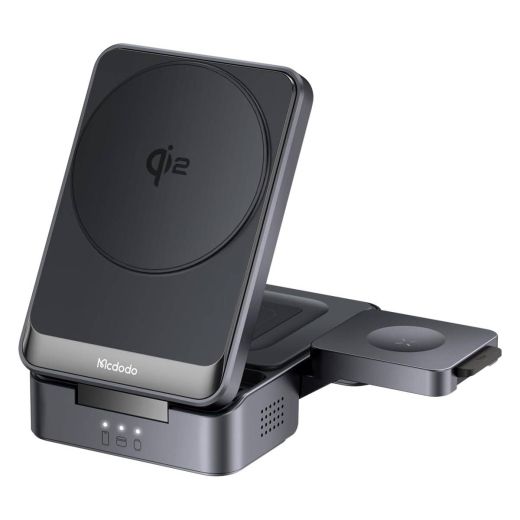 Беспроводная зарядка Mcdodo CH-5190 3 в 1 Foldable Magnetic Wireless Charger Mag-Safe Charger Black