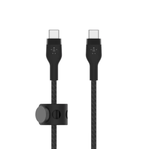 Кабель Belkin USB-C to USB-C Braided Silicone 1м Black (CAB011BT1MBK)