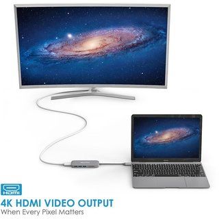 Адаптер HooToo Shuttle USB-C Hub Space Grey для Mac