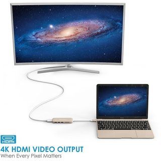 Адаптер HooToo Shuttle USB-C Hub Gold для Mac