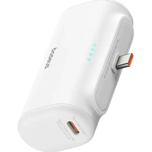 Повербанк Baseus Compact Fast Charging Power Bank Type-C Edition 5000mAh 20W White (P10068306213-00)