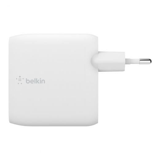 Зарядний пристрій Belkin GAN 50+18W Dual USB-С White (WCH003VFWH)