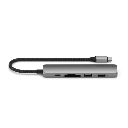 Адаптер Satechi 6 в 1 USB-C Slim Multiport Adapter Space Grey (ST-P6SM)
