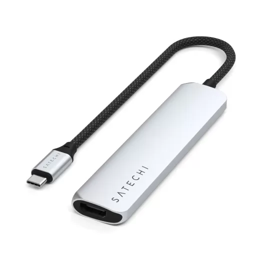 Адаптер Satechi 6 в 1 USB-C Slim Multiport Adapter Silver (ST-P6SS)