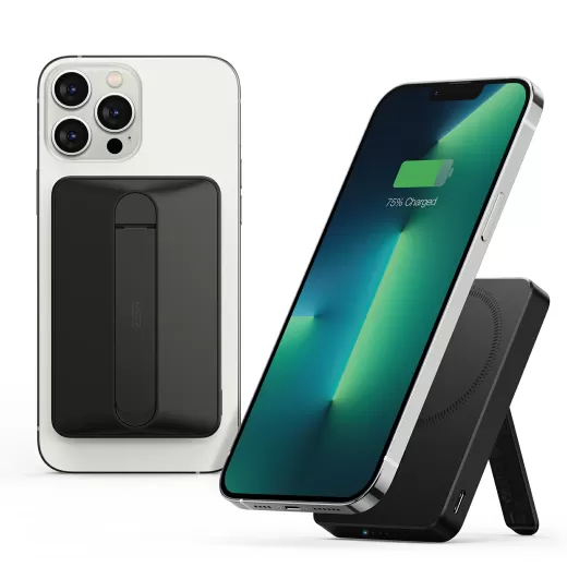 Повербанк ESR 6000mAh Kickstand Wireless Power Bank (HaloLock) Black