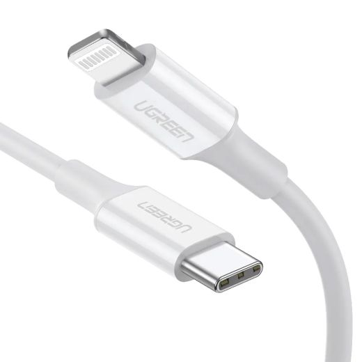Кабель UGREEN US171 USB-C 3.0 Male to Type-C to Lightning M/M Cable Rubber Shell 2m (60749)																			