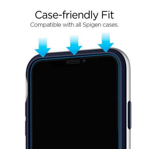 Защитное стекло Spigen Screen Protector Glass Full Cover для iPhone 11 Pro/X/XS