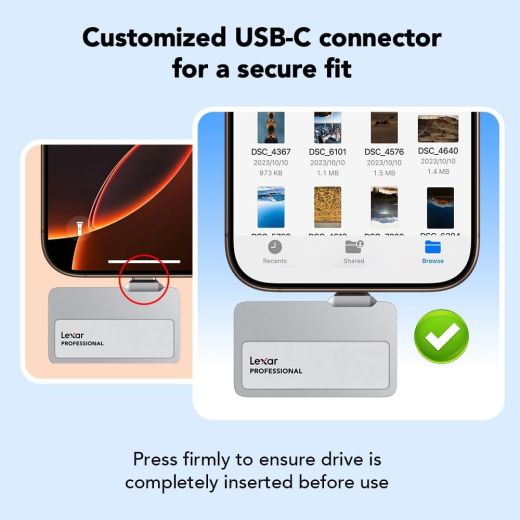 Зовнішній накопичувач Lexar 2TB Professional Go Portable SSD w/Hub