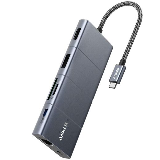 Хаб (адаптер) Anker 563 USB-C 11-в-1 Grey (A8385)