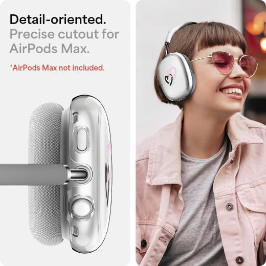 Чохол Spigen Ultra Hybrid Pro z_Doodle Hearts Black Pink для Apple AirPods Max (ACS07570)