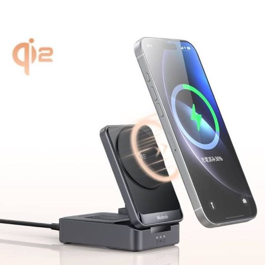 Беспроводная зарядка Mcdodo CH-5190 3 в 1 Foldable Magnetic Wireless Charger Mag-Safe Charger Black