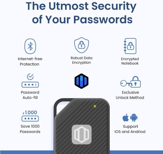 Бездротовий FIDO-ключ Atlancube Offline Password Keeper