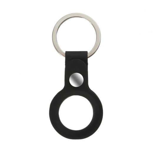 Силиконовый чехол CasePro Silicone Ring with Button Black для Apple AirTags