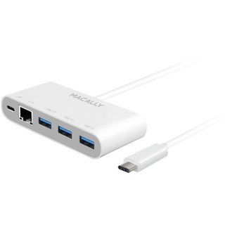 Адаптер Macally USB-C Hub to 3 port USB-A, Gigabit Ethernet and USB-C (UC3HUB3GBC)