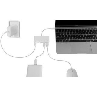 Адаптер Macally USB-C to 4 x USB-A 3.0 + USB-C (UC3HUB4C)