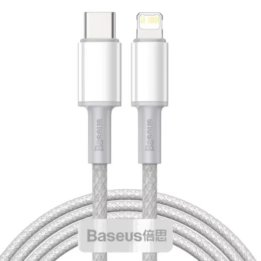 Кабель Baseus High Density Braided Data Cable Type-C to iP PD 20W 1m White (CATLGD-02)