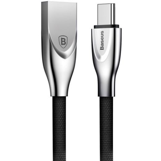 Кабель Baseus Zinc USB 2.0 to Type-C 2A 1m Black (CATXN-01)