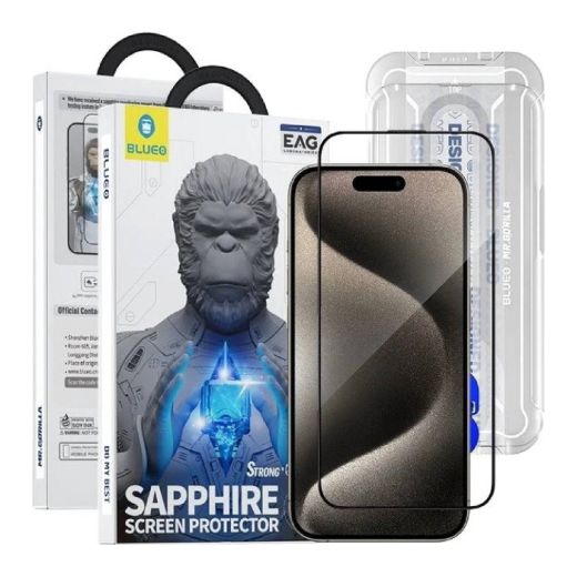 Сапфировое защитное стекло Blueo Sapphire Screen Protector With Applicator для iPhone 15 Pro (BSSP‑I15PRO)
