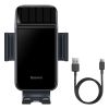 Тримач для телефону на велосипед Baseus Smart Solar Power Wireless Cycling Electric Holder Black (SUZG010001)