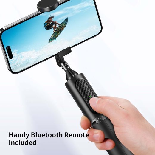 Палка для селфі на штативі Atumtek Premium Mini 80 см Phone Tripod Selfie Stick White