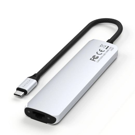 Адаптер Satechi 7-in-1 USB-C Slim Multiport Adapter with Ethernet Silver (ST-P7SS)
