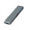 Хаб CasePro 7 in 1 Type-C HD4K Card Reader Grey для MacBook Pro | Air