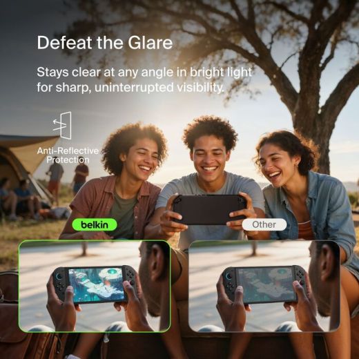 Защитное стекло Belkin TemperedGlass Anti-Reflective Screen Protector для Nintendo Switch 2 (ENA004fq)