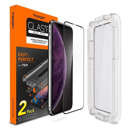 Захисне скло Spigen Screen Protector Glass Full Cover для iPhone 11 Pro Max/XS Max
