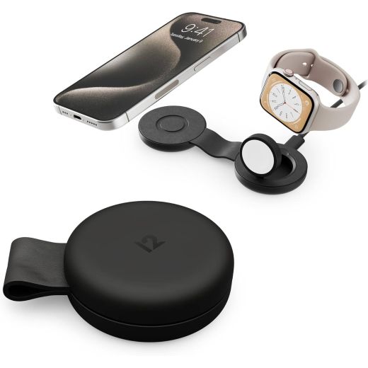 Беспроводная зарядка Twelve South ButterFly SE 2 в 1 Qi2 Charger Black