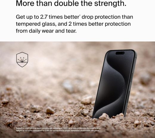 Защитное стекло Belkin ScreenForce UltraGlass 2 Treated для iPhone 15 Pro Max (OVA134zz)