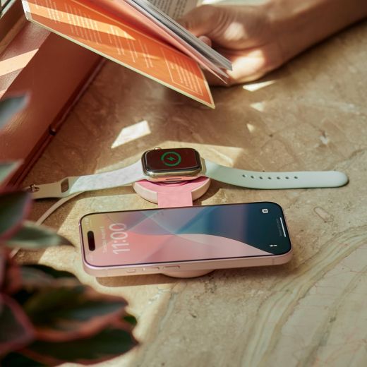 Беспроводная зарядка Twelve South ButterFly SE 2 в 1 Qi2 Charger Pink