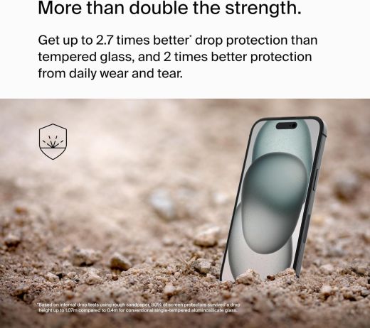 Защитное стекло Belkin ScreenForce UltraGlass 2 Treated для iPhone 15 (OVA131zz)
