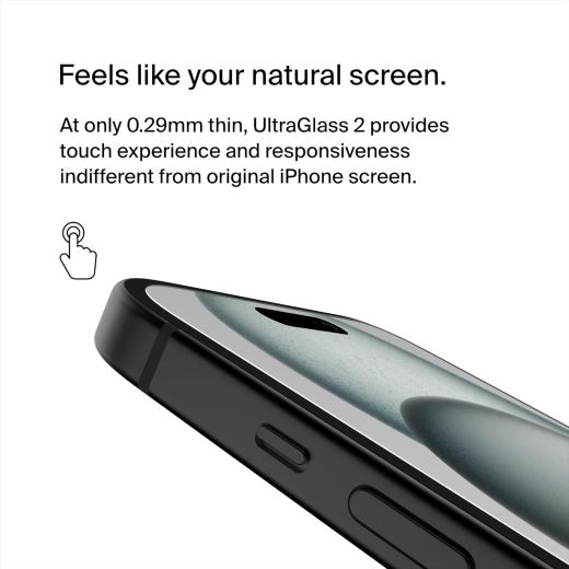 Захисне скло Belkin ScreenForce UltraGlass 2 Treated для iPhone 15 (OVA131zz)